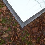 Mirror art deco 1930 in iron in beveled glass 125c32cm