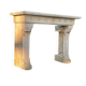 Neo-Gothic style Lumel beige marble fireplace circa 1880