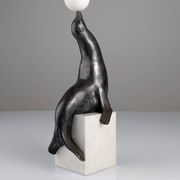 Sculpture de lion de mer Art Déco attribuée à Marcel-André Bouraine, années 1920.
