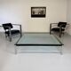 XXL coffee table LC10 design by Le Corbusier for Cassina, 1980s, glass.