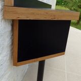 Console and its storage with metal feet