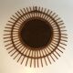 Small Rattan Mirror. French work. Around 1970