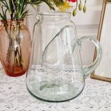Carafe verre soufflé avec compartiment