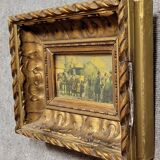 Watercolor painting of an animated scene from the late 19th century