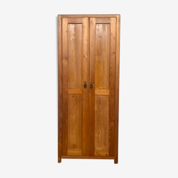 Parisian wardrobe with 2 doors in solid fir