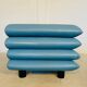 Chaise lounge suédoise vintage rétro en cuir turquoise