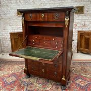Secretary in mahogany period empire stamped pierre benoît marcion early nineteenth century