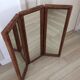 Triptyque de miroirs en rotin 63x63cm