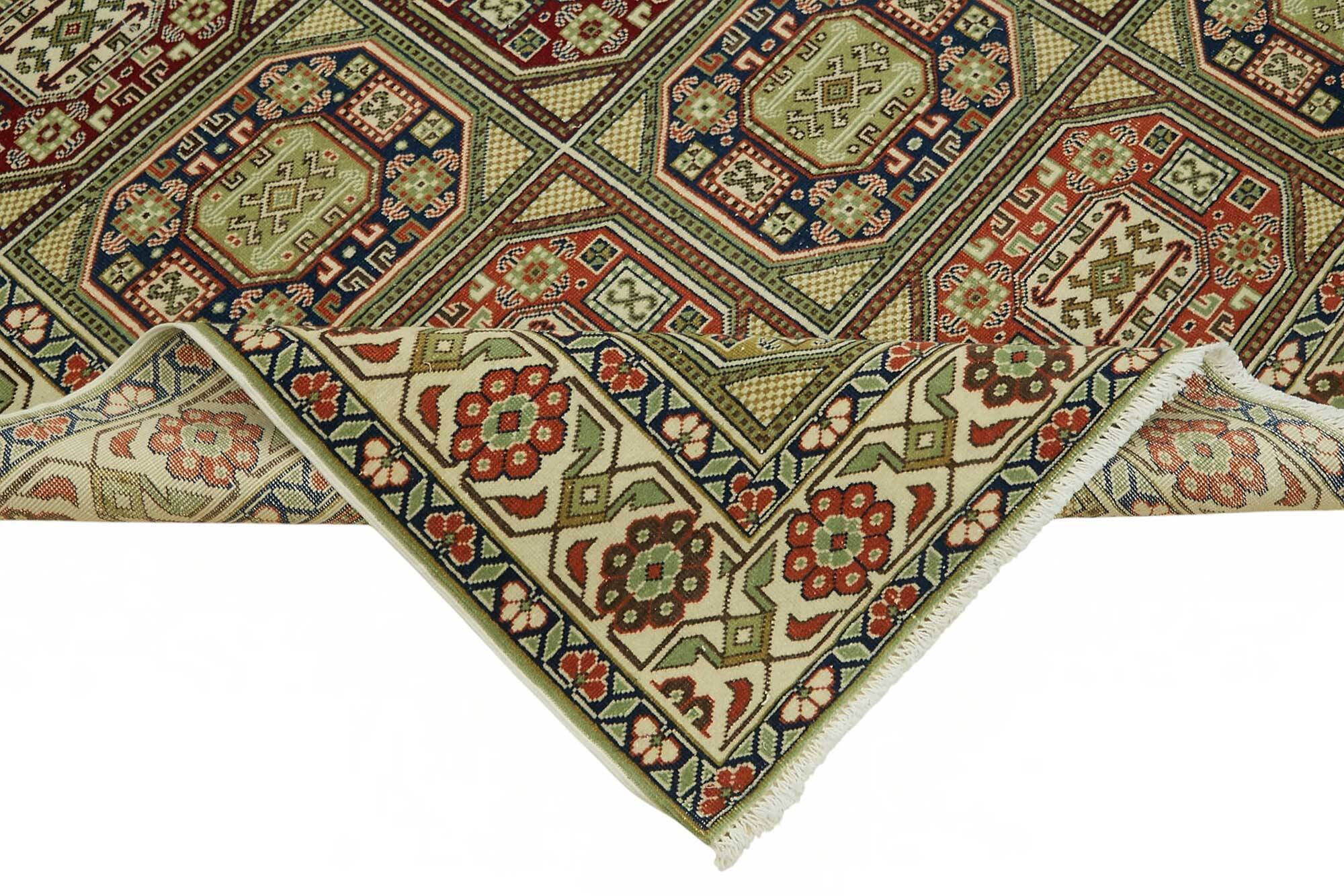 Turkish Wool Vintage Kayseri Rug 198 cm x 282 cm