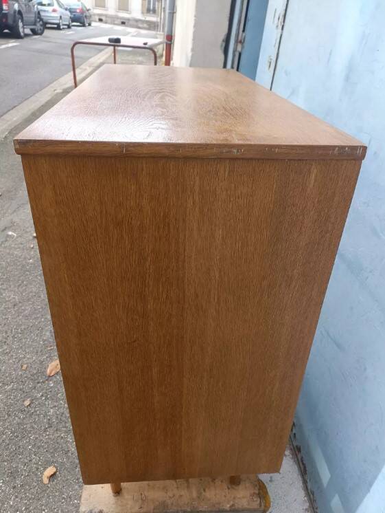Vintage light oak chest of drawers