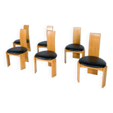 Set of 6 Dining Chairs by Mario Marenco for Mobil Girgi, Italy, 1970s