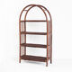 Vintage rattan floor bookcase. France, 1960s