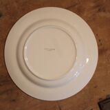Assiette plate-Faïencerie de Sarreguemines-Liseré jaune d'or