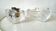 Lighter and ashtray in frosted glass Kalmar design 70s