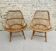 Pair of basket chairs in rattan, circa 1970.