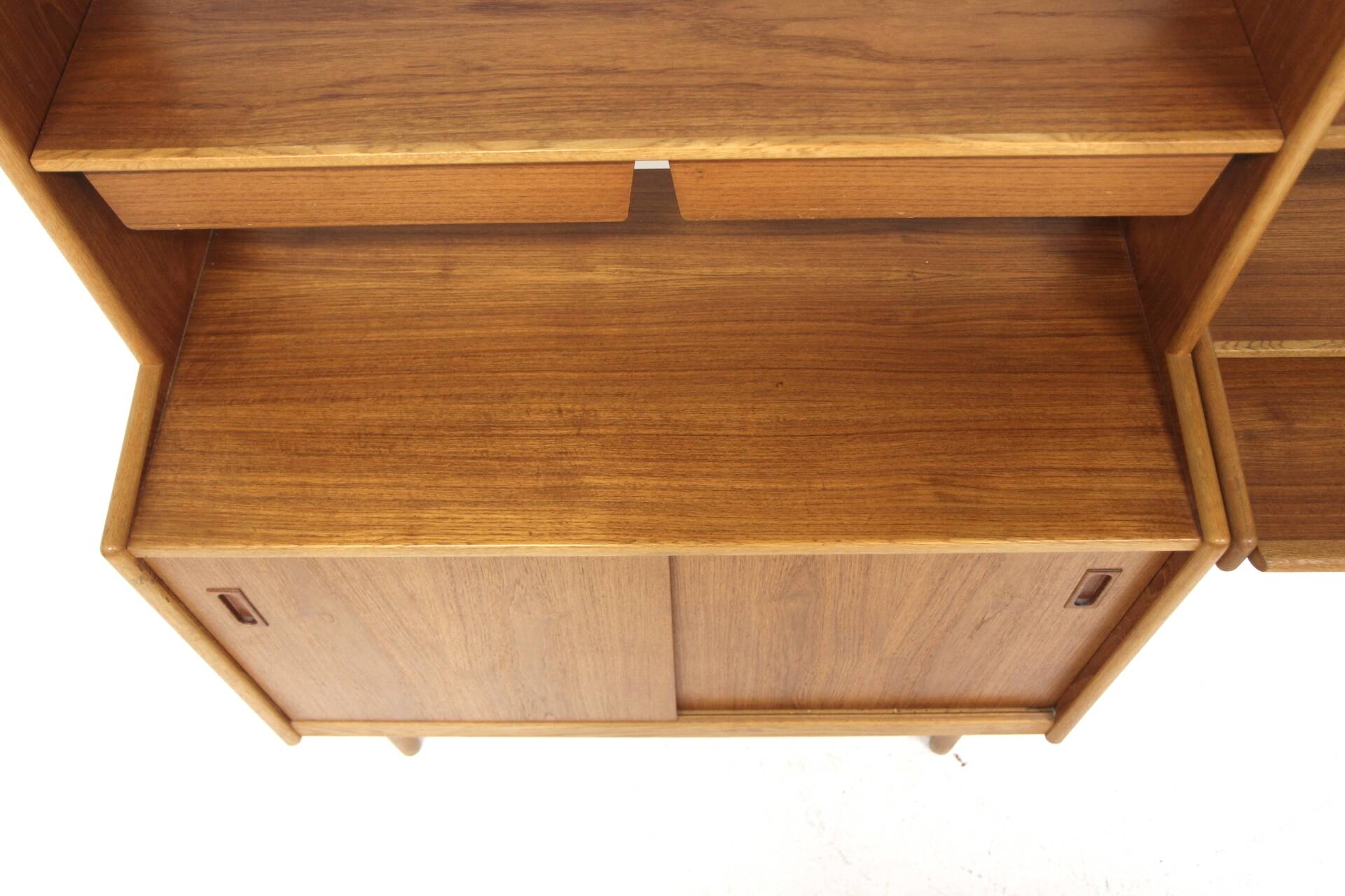 Scandinavian "Triple" teak bookcase, Breo, Oderljunga, Sweden, 1960