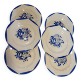 Set of 6 Blue Flower 1920 plates