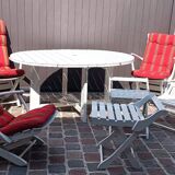 Vintage "triconfort" garden pool lounge