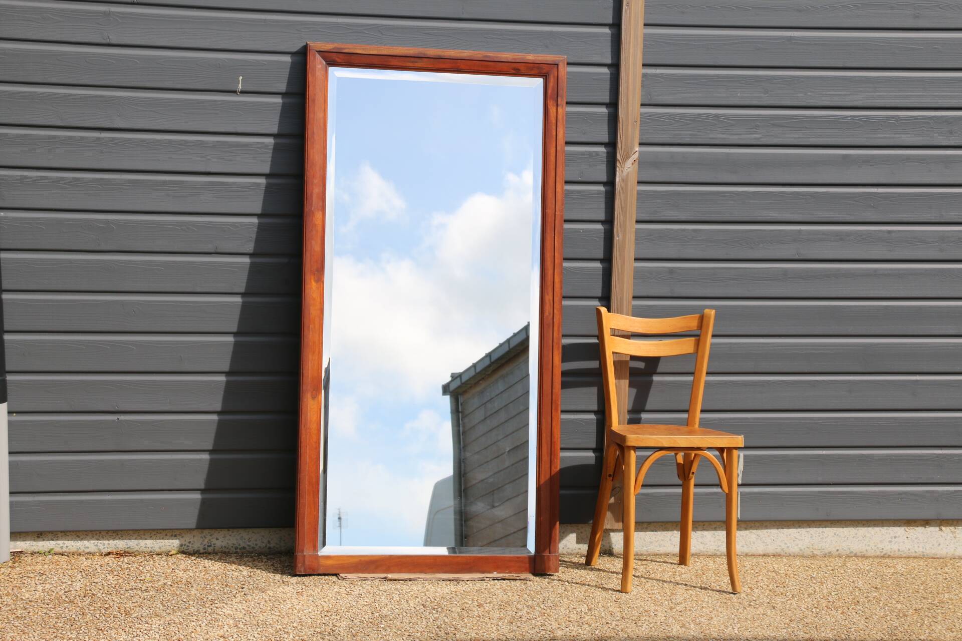 XXL wooden mirror 1615mm