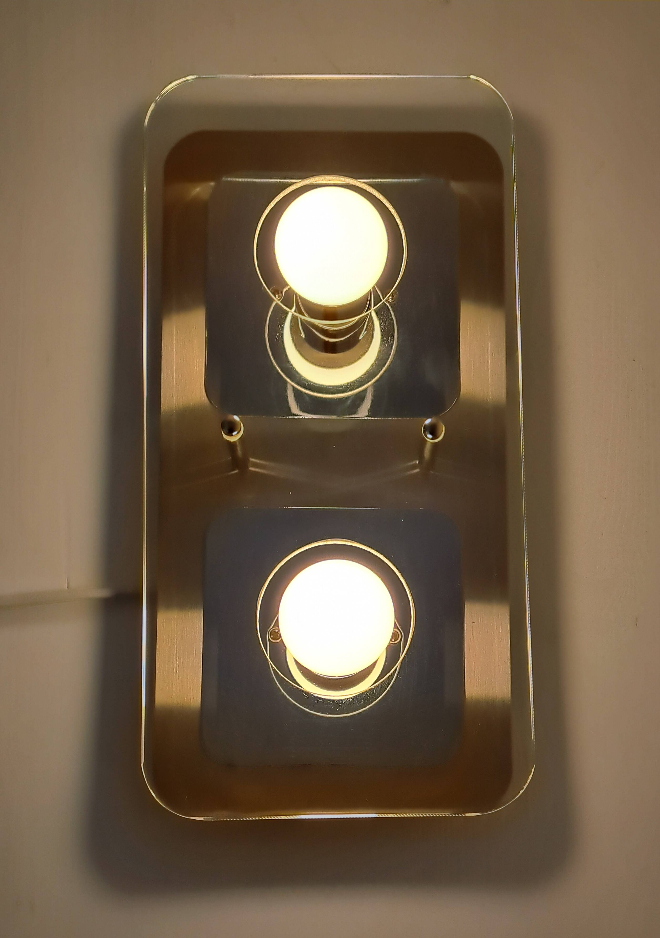 Wofi Leuchten dlg Oxar space age vintage double mirror wall light