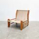 Fauteuil sculptural en chêne