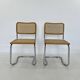 Pair chairs design Marcel Breuer, Italy, 1980