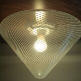 Plafonnier conique Venini en verre soufflé de Murano 60/70