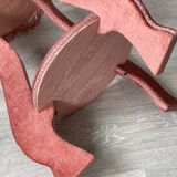 Vintage 80s velvet side table