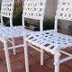 Suite de 7 chaises tressées triconfort vintage