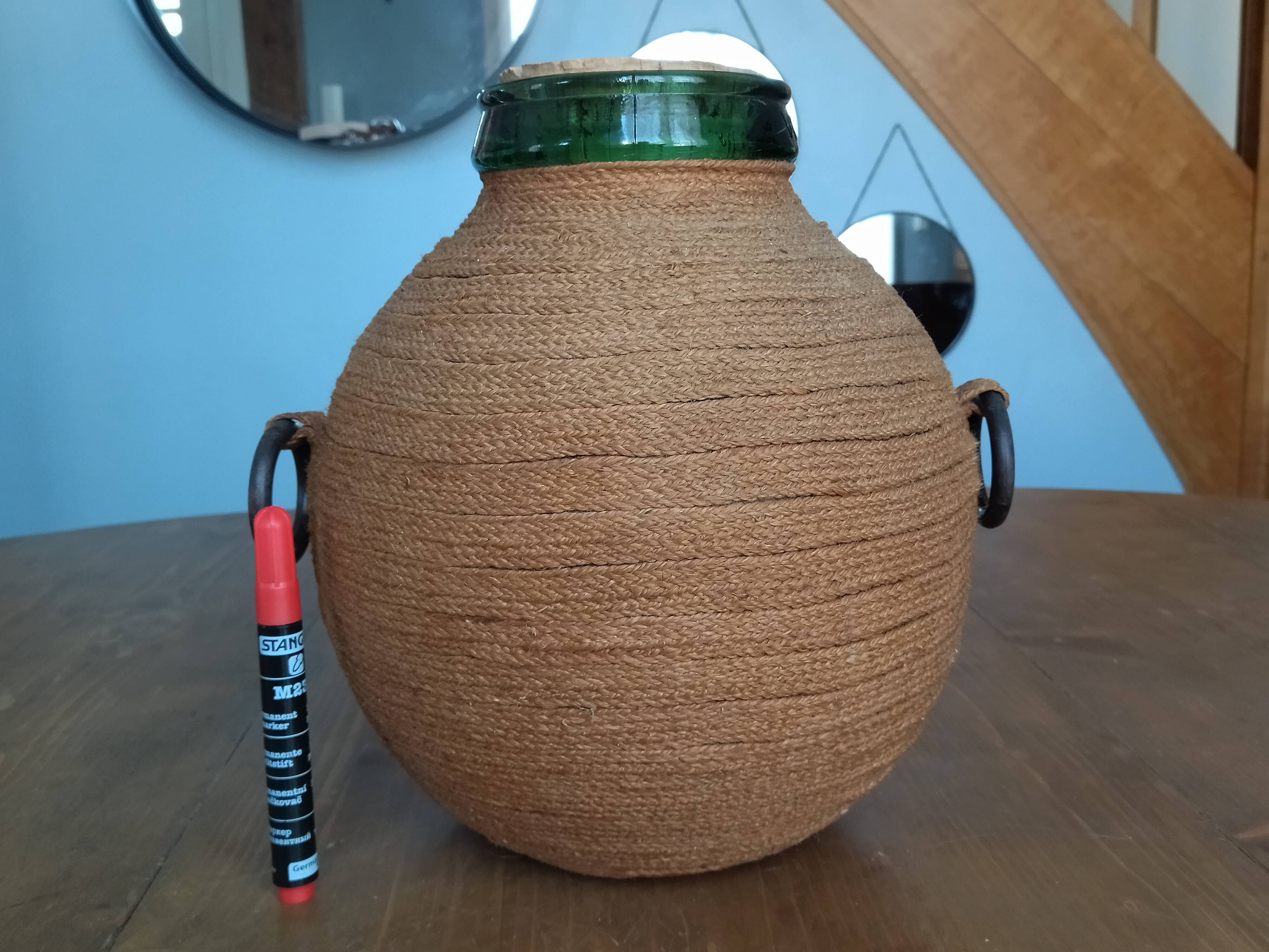 Lot of 2 vintage dame jeanne