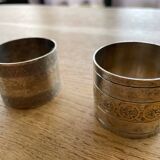 Silver metal napkin rings