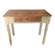 Old patinated wooden console – French country spirit, turned legs.