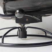 Black leather armchair by Åke Fribytter for Nelo möbel from the 70s