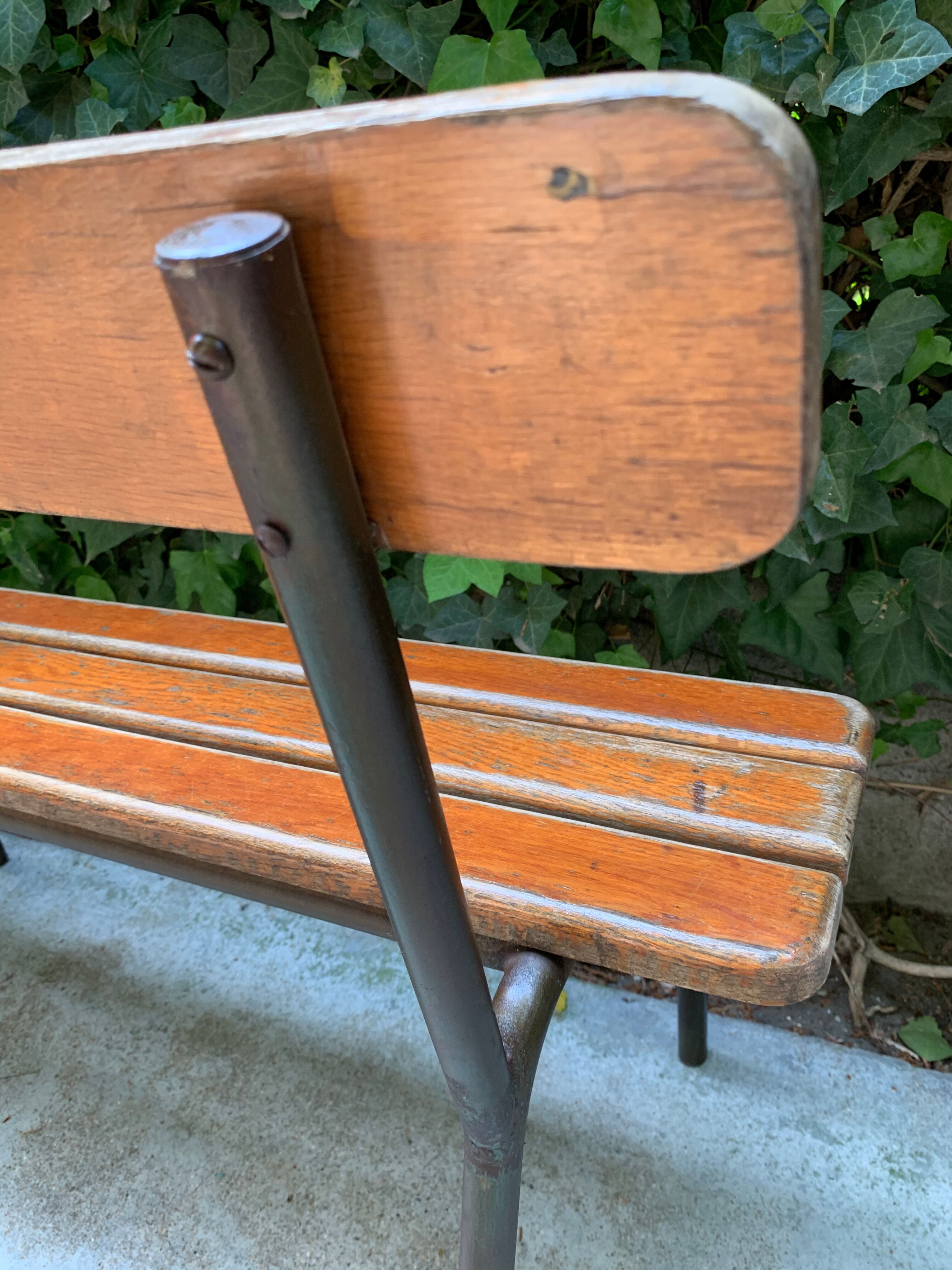 Vintage school bench
