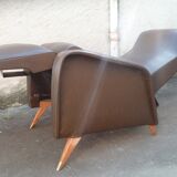 Brown color leather chair