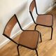 Paire de chaises tubulaire et formica