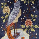 Art Deco Chinese Handmade Silk Bautou Tapestry Rug, Early 20th Century