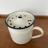 Vintage enamelled iron pitcher