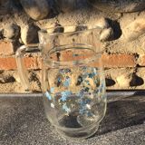 Pitcher small blue flowers Veronica Luminarc Arcoroc