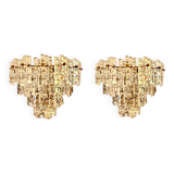 Kinkeldey crystal 4-tier wall lights! 1970s
