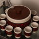 Punch set in ceramics - bowl & 11 cups - by Dümler & Breiden - Germany - 1960's