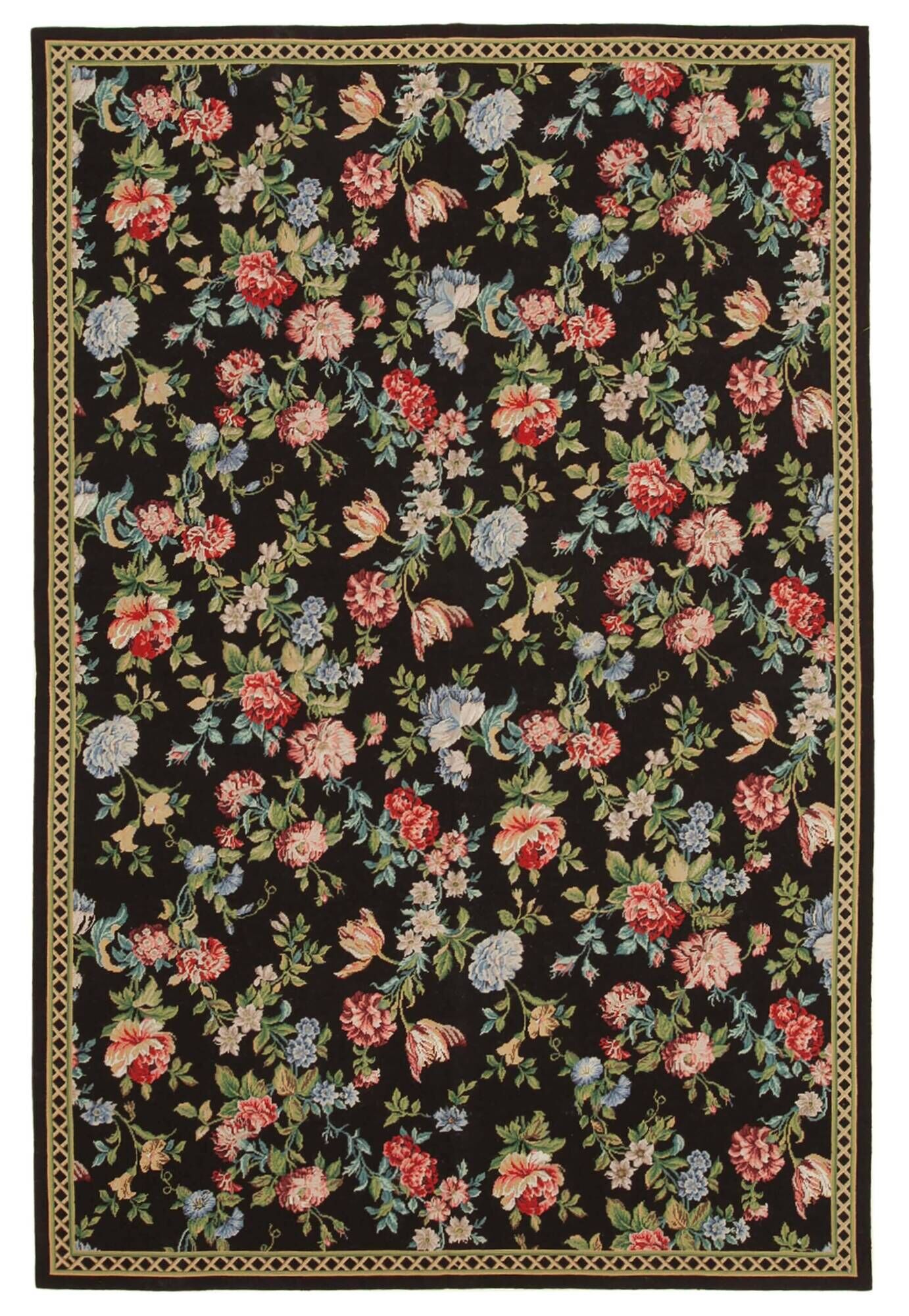 Handmade Vintage Flatweave Needlepoint Kilim 177 cm x 271 cm