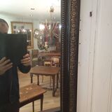Miroir noir et doré 86X62cm