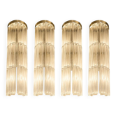 Modern Transparent “Tronchi” Wall Sconce Collection — Set of 4