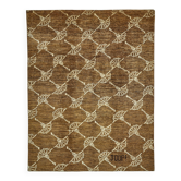 Tapis Oushak en laine noué à la main turc 197 cm x 254 cm