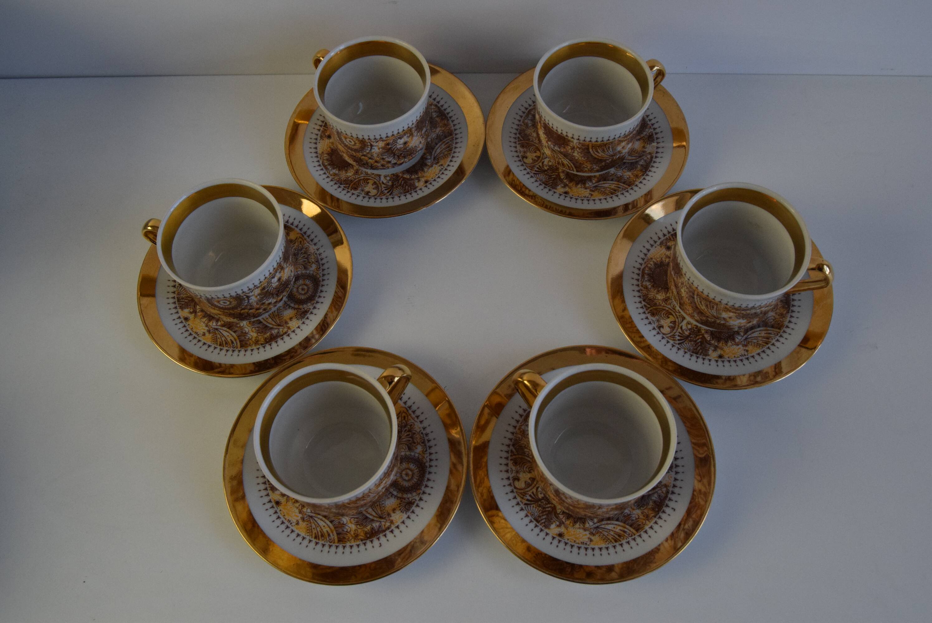 Set of six Cups and Saucers by Epiag 1950
