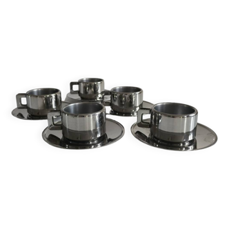STO Casalinghi 5-piece stainless steel coffee cup set