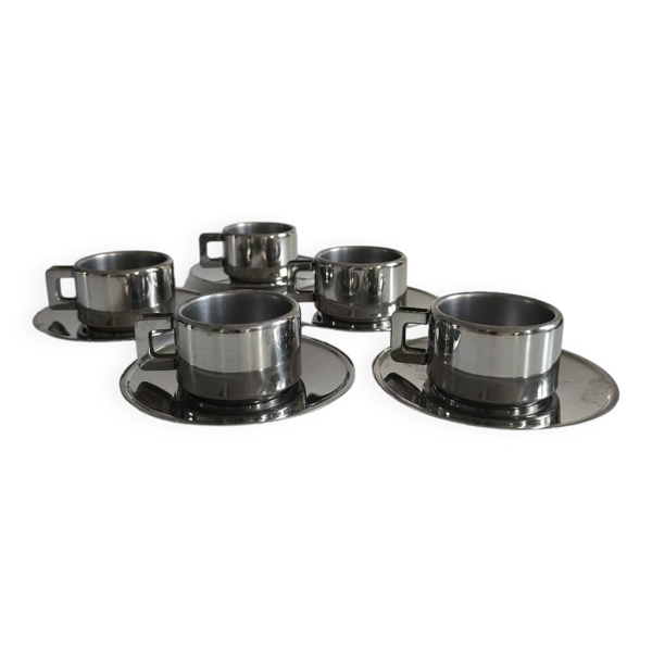 Service de 5 tasses à café en inox STO casalinghi