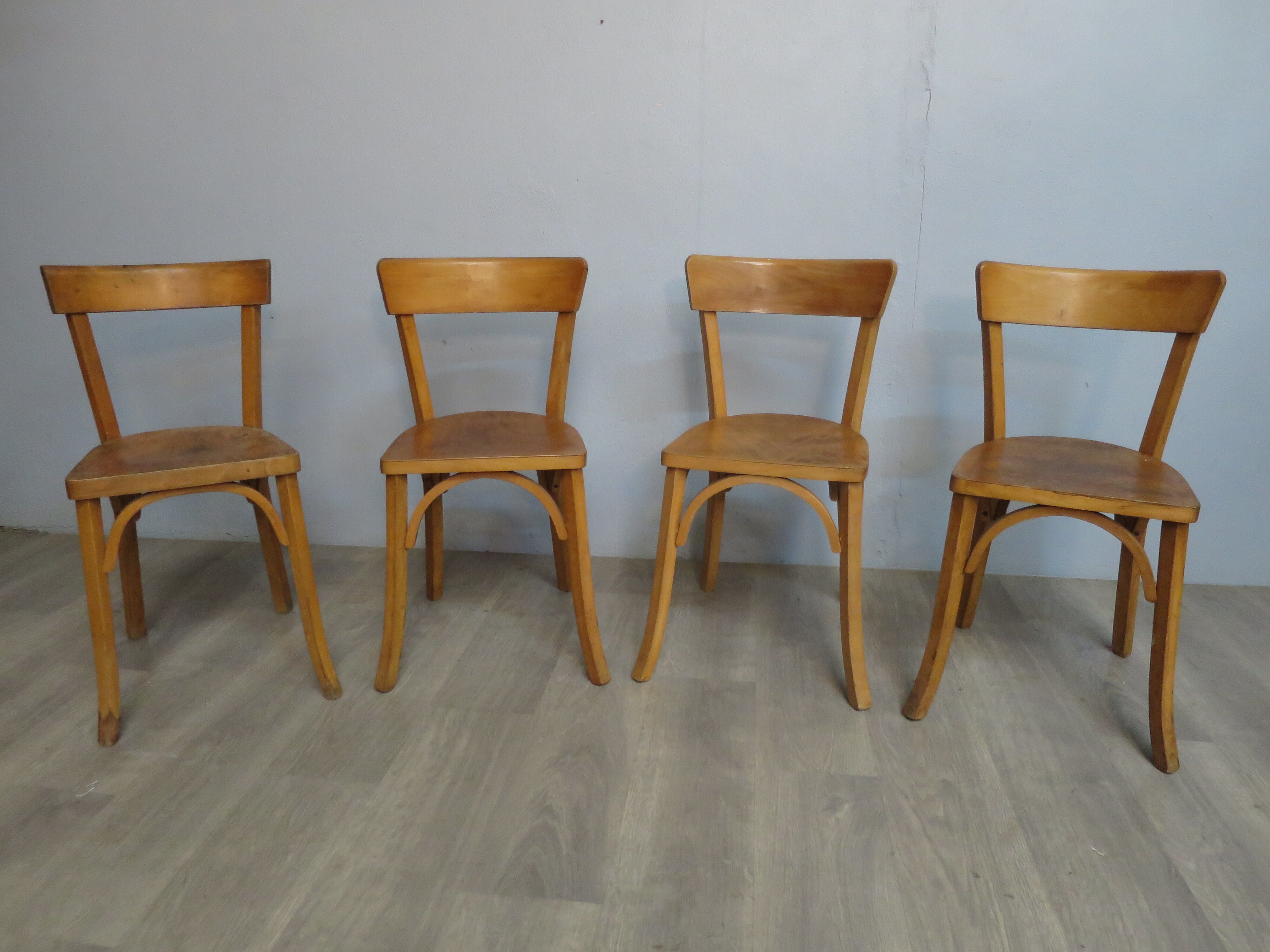Set of 4 chairs bistros 50s /60