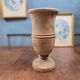 Ancient turned wooden vase, olive or fruitwood.